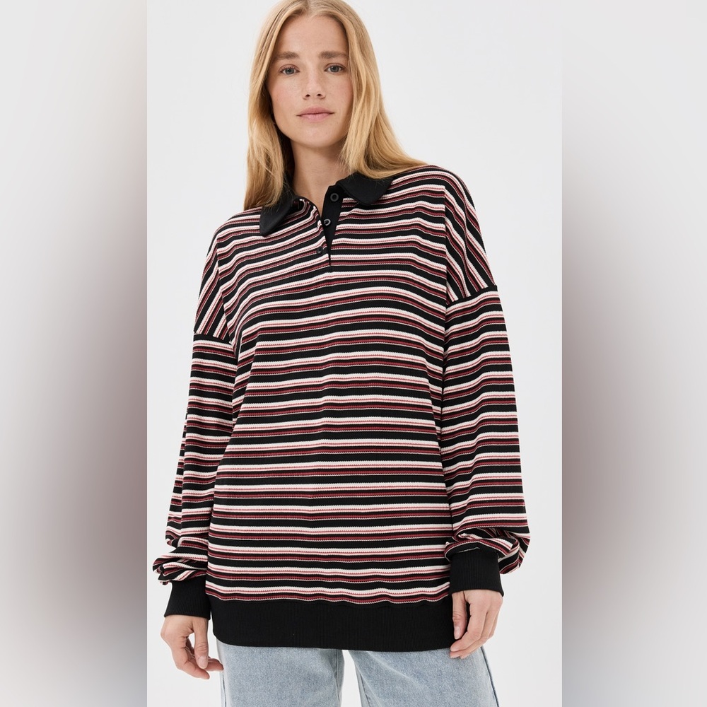 Lioness Rugby striped oversized top - Picture 3 of 6
